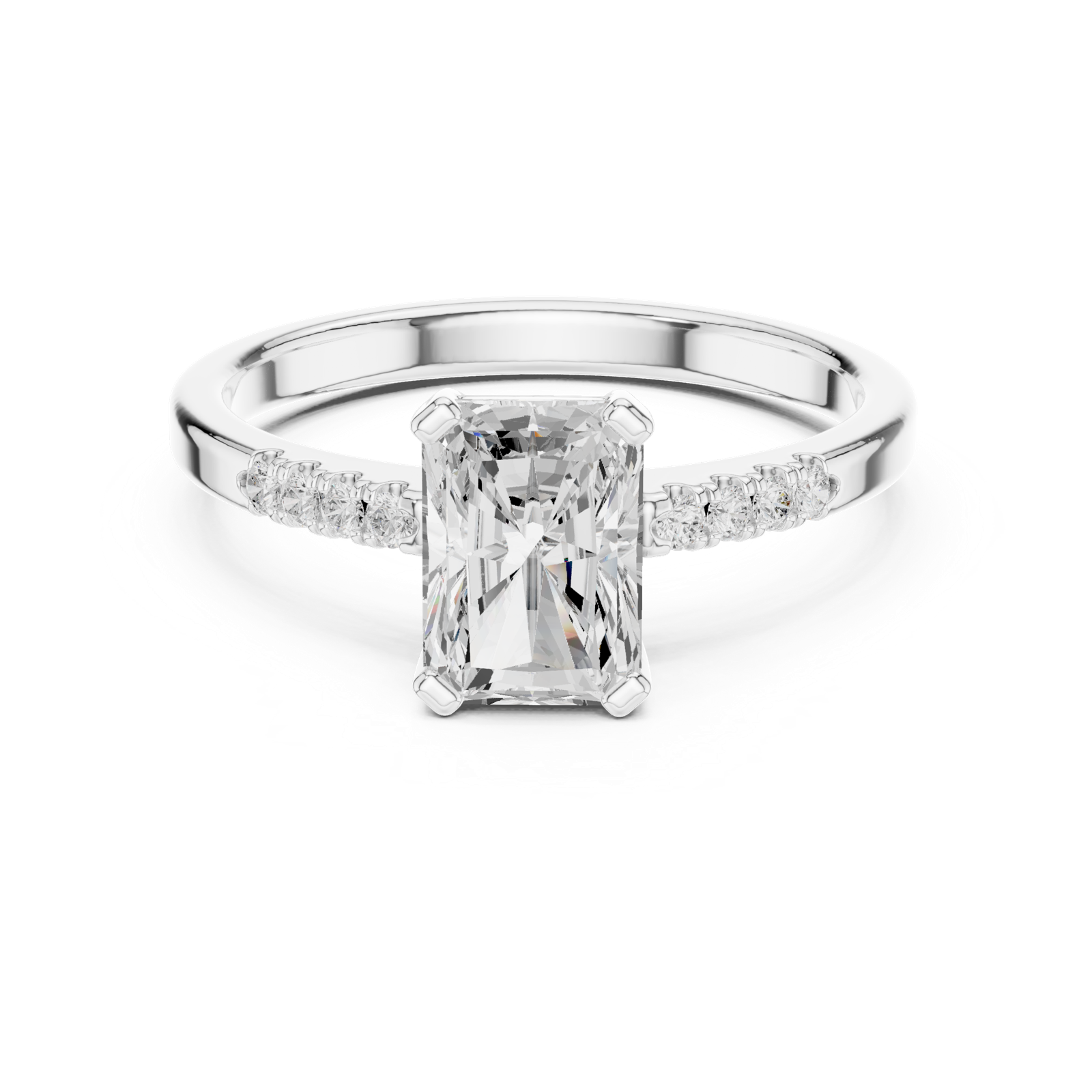 Gold Ring DDLR-479, White Gold, view 4
