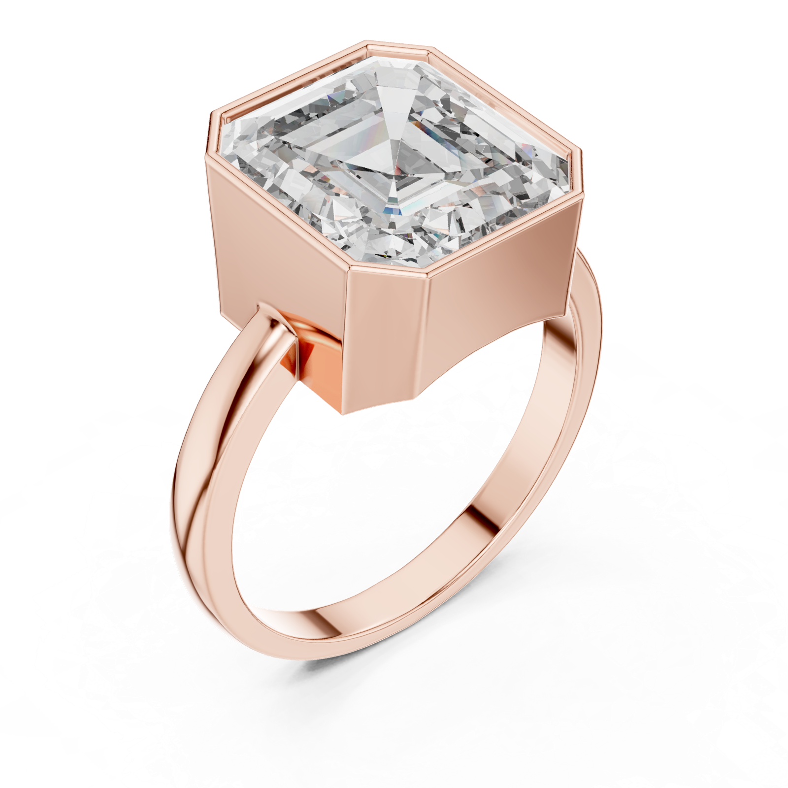 Gold Ring GR01, Rose Gold, view 2