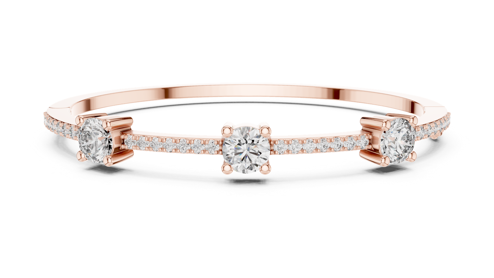 Gold Bracelet GLBR-0026, Rose Gold, view 4