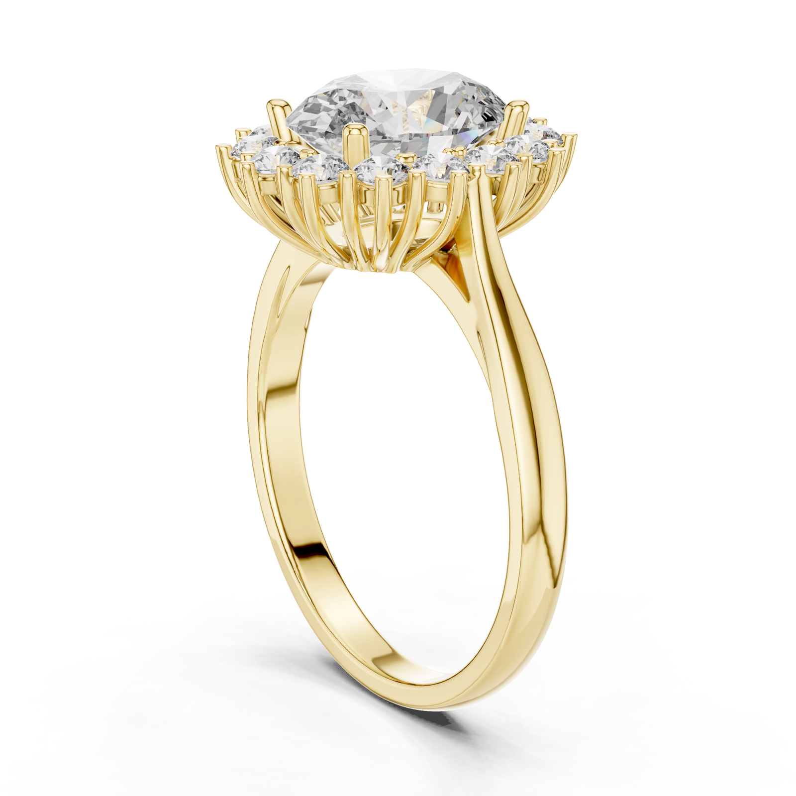 Gold Ring L03-1216, Yellow Gold, view 50