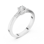 Gold Ring DDLR-838, White Gold, view 2