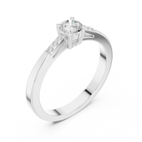Gold Ring DDLR-838, White Gold, view 2