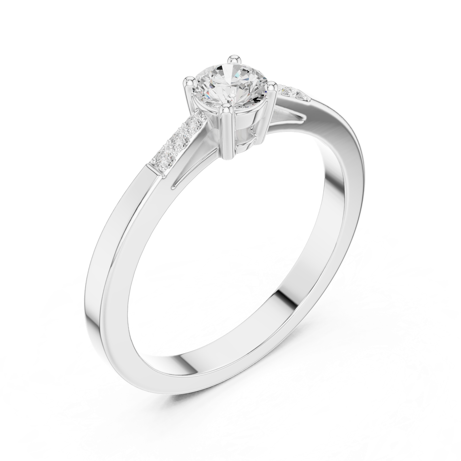 Gold Ring DDLR-838, White Gold, view 2