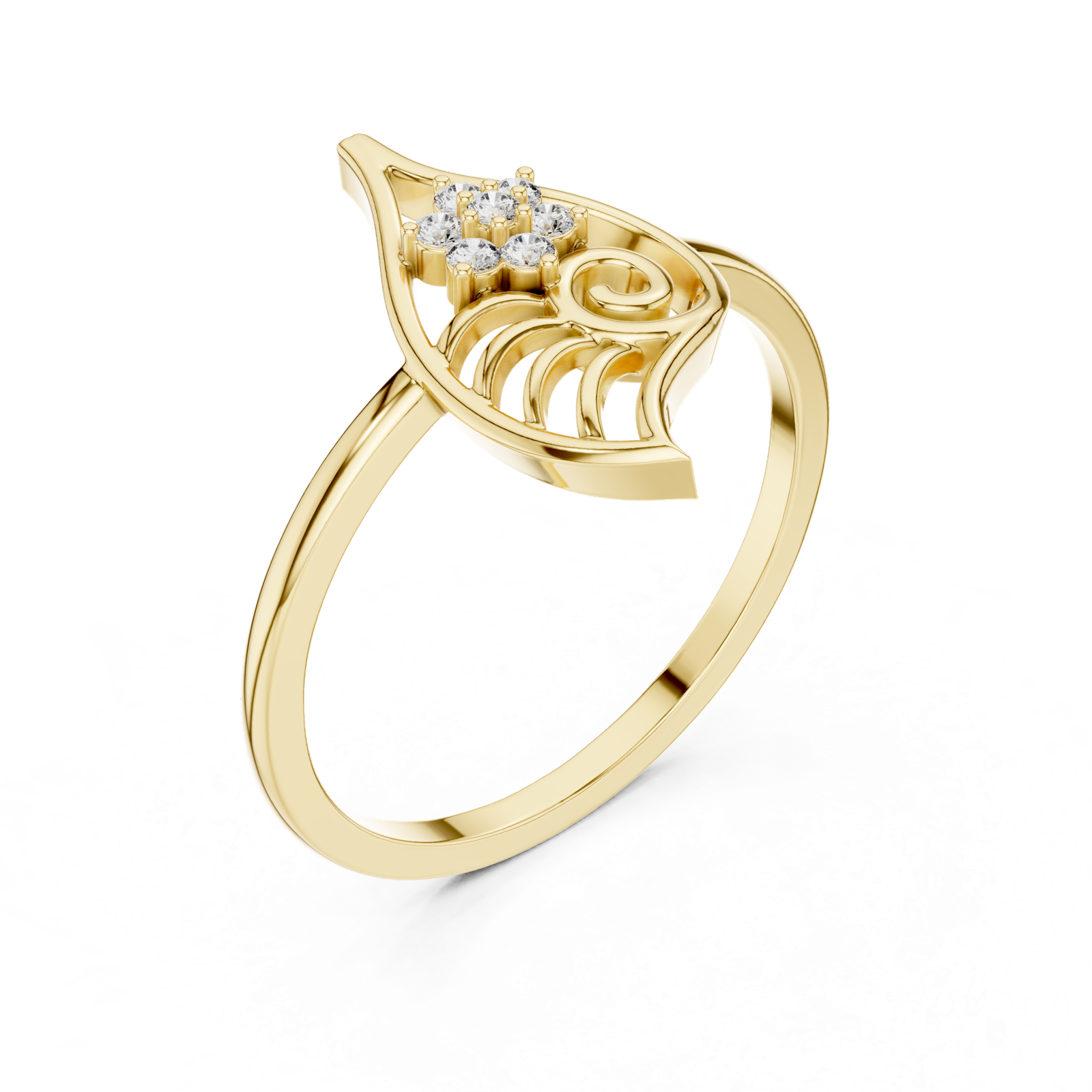 Gold Ring DR-6229, Yellow Gold, view 2