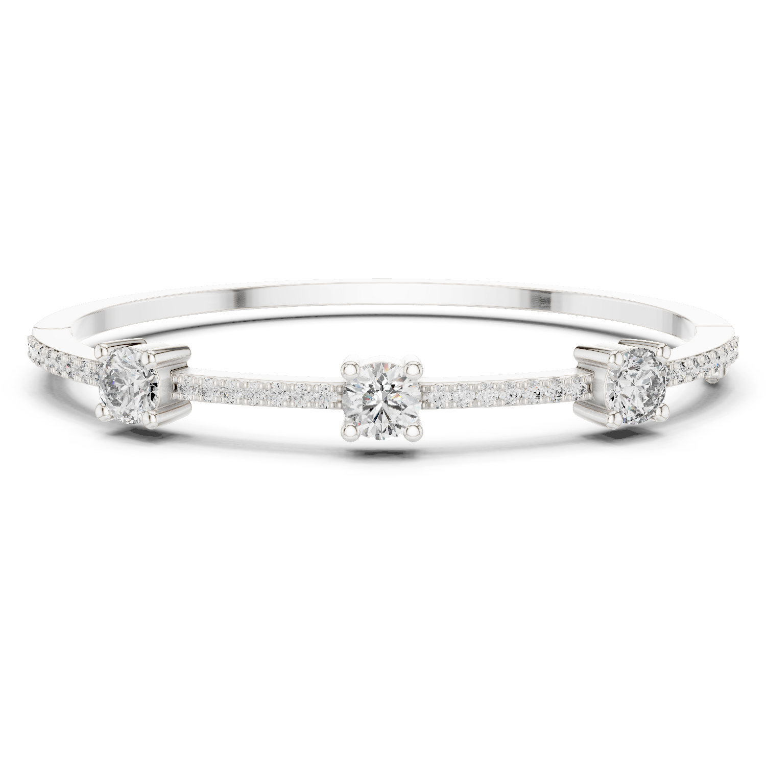 Gold Bracelet GLBR-0026, White Gold