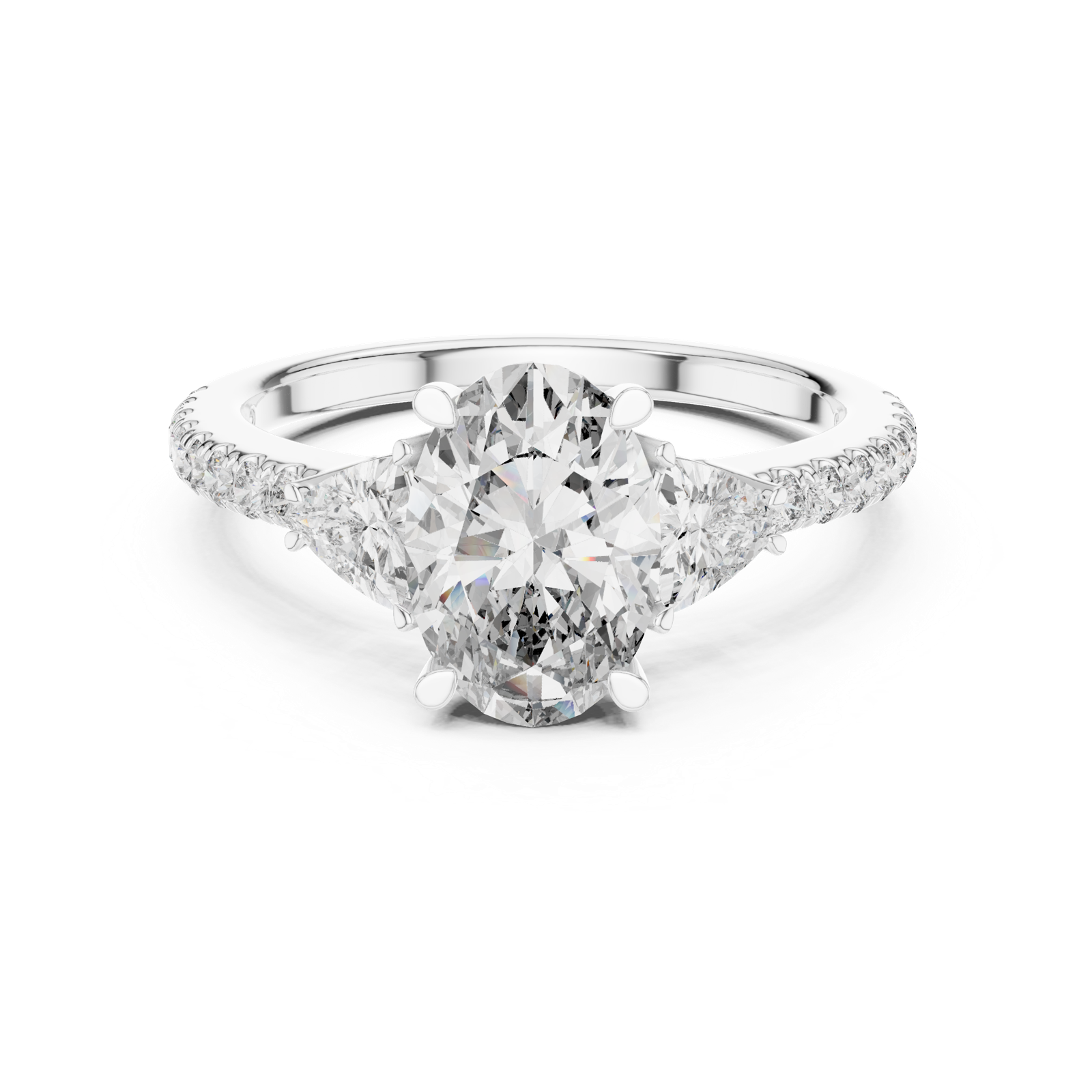 Gold Ring DDLR-184, White Gold, view 4