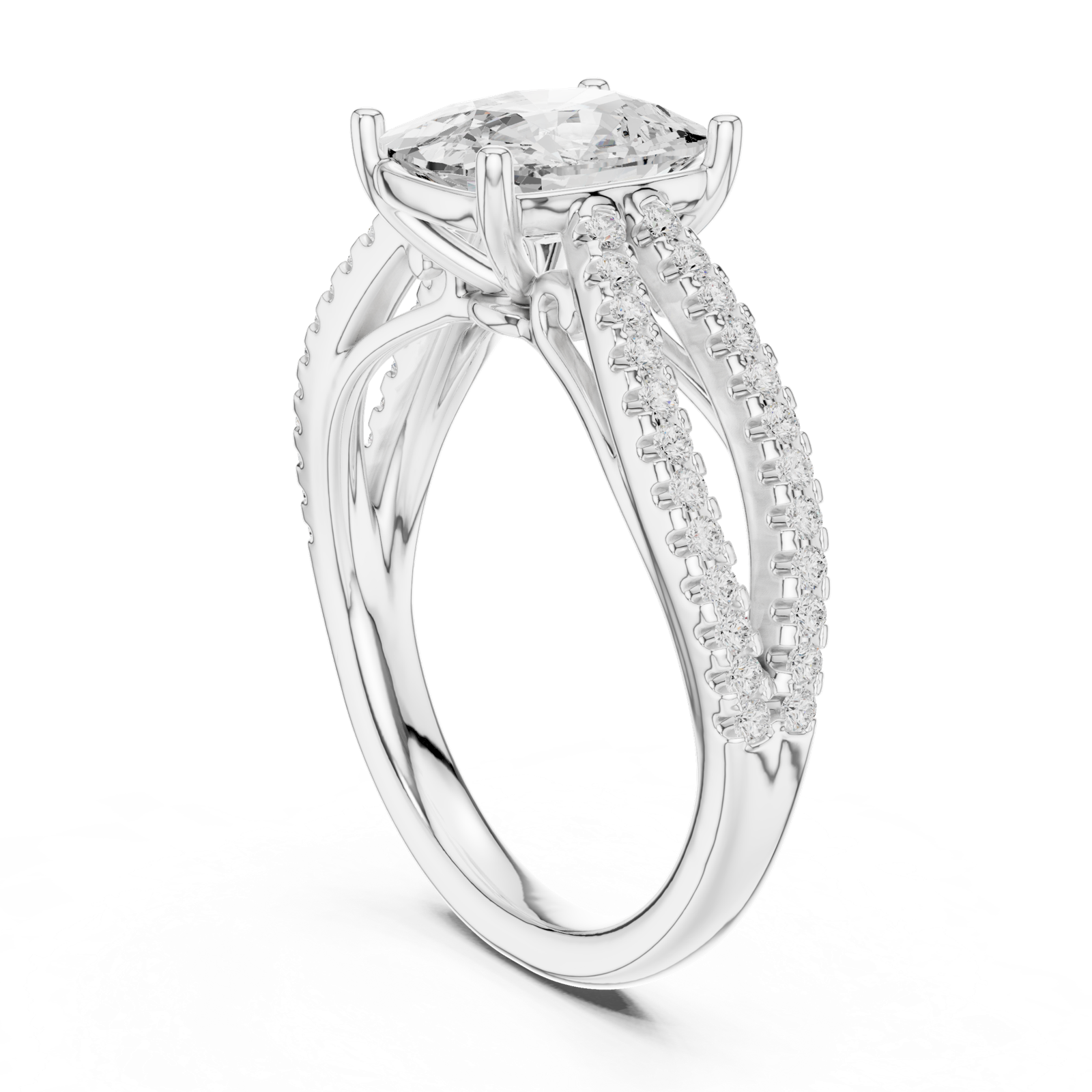 Gold Ring DDLR-734, White Gold, view 1