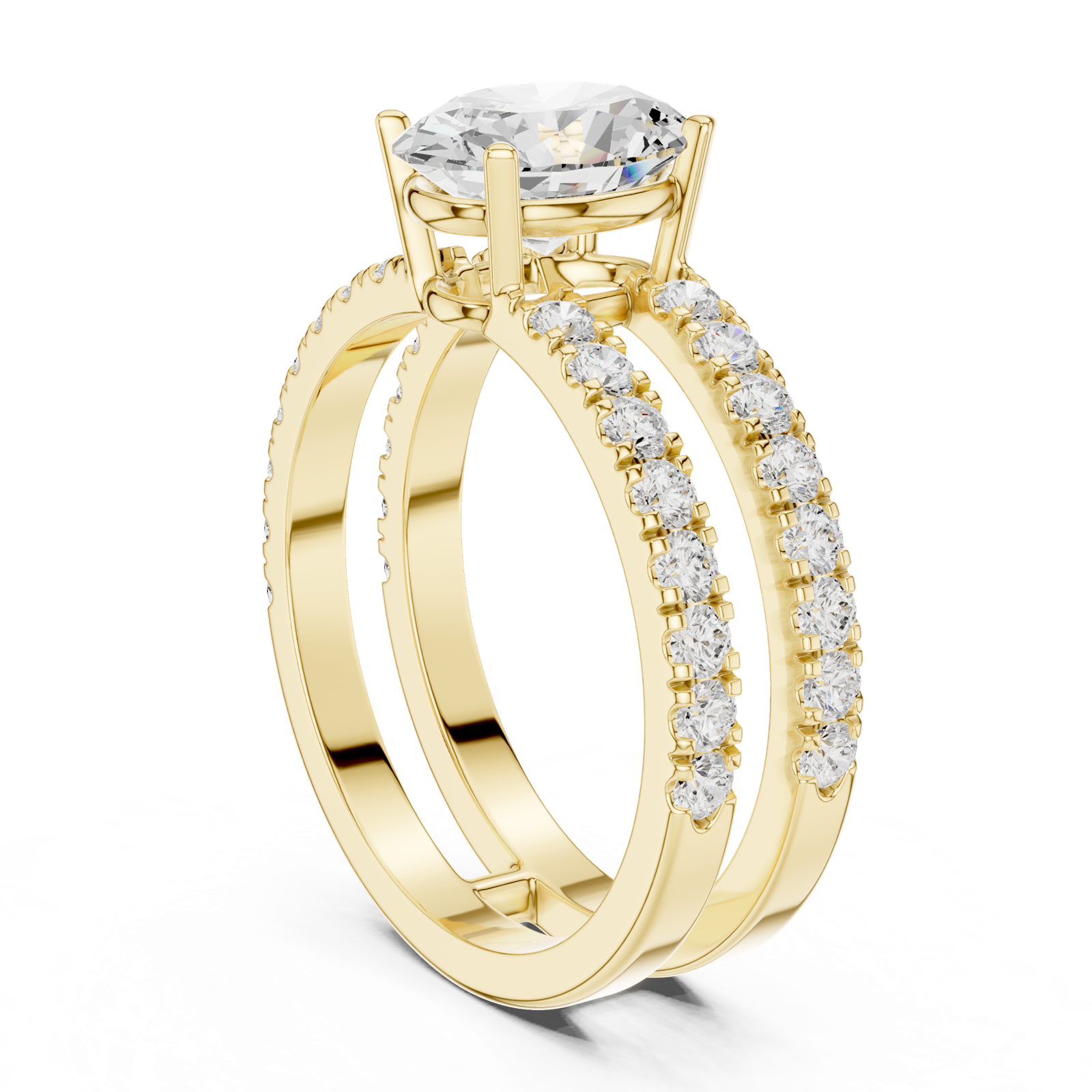 Gold Ring DDLR-1060, Yellow Gold, view 1