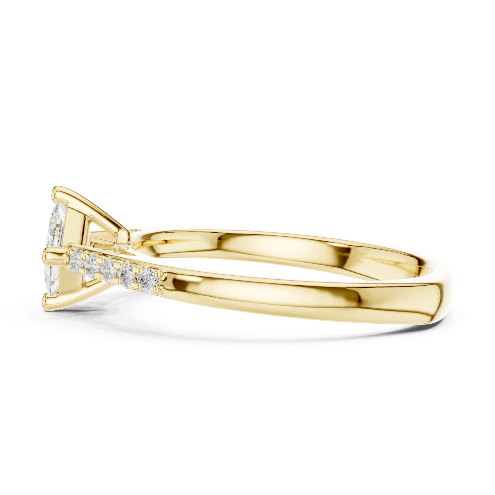 Gold Ring DDLR-518, Yellow Gold, view 3