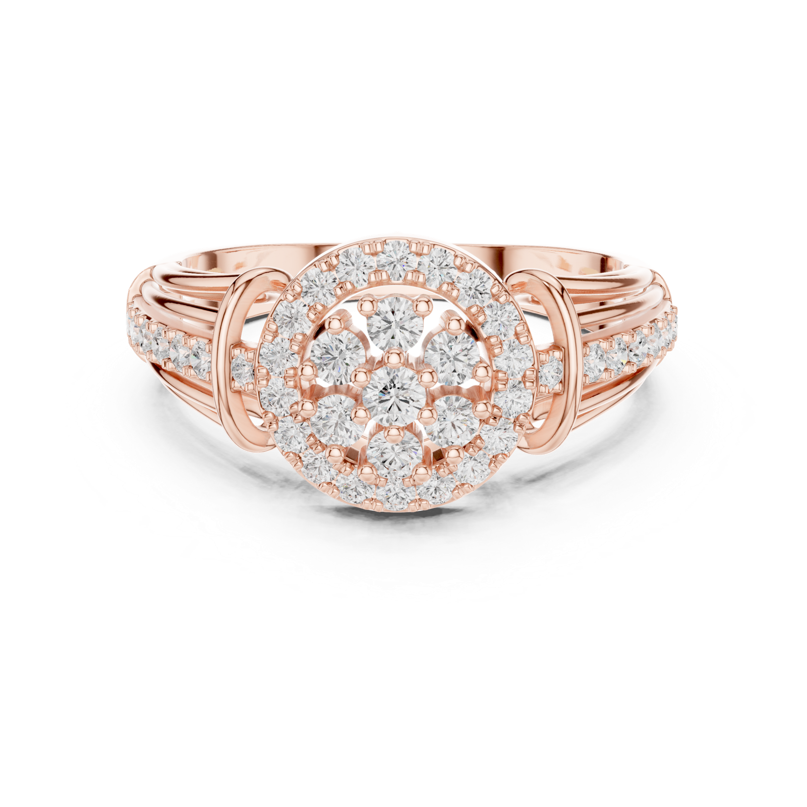 Gold Ring DDLR-762, Rose Gold, view 4