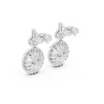 Gold Earrings 3-10016E_136, White Gold, view 3