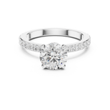 Gold Ring DDLR-787, White Gold, view 4