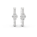 Gold Earrings L03-1, White Gold