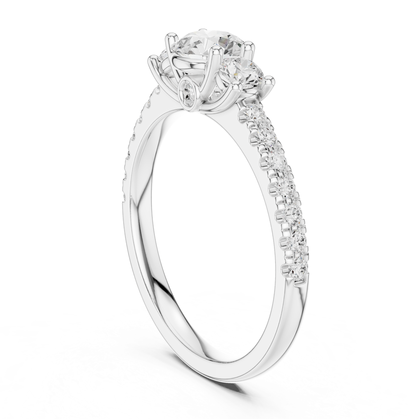 Gold Ring DDLR-788, White Gold, view 1