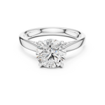 Gold Jewelry L36-18, Round center stone, White Gold, view 4