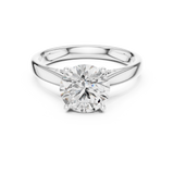 Gold Jewelry L36-18, Round center stone, White Gold, view 4