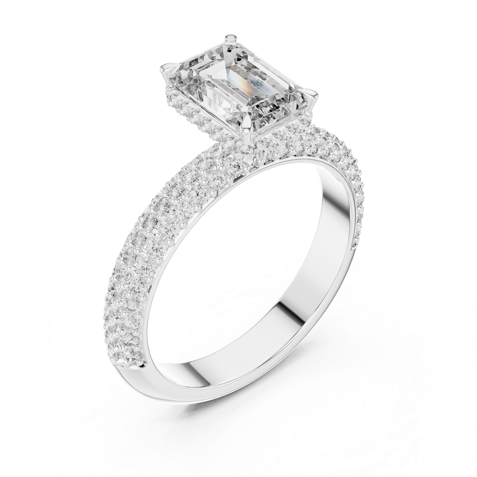 Gold Pendant 9-10035L_SS8, White Gold, view 2