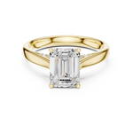 Gold Jewelry, Emerald center stone, Yellow Gold, view 4