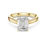 Gold Jewelry, Emerald center stone, Yellow Gold, view 4