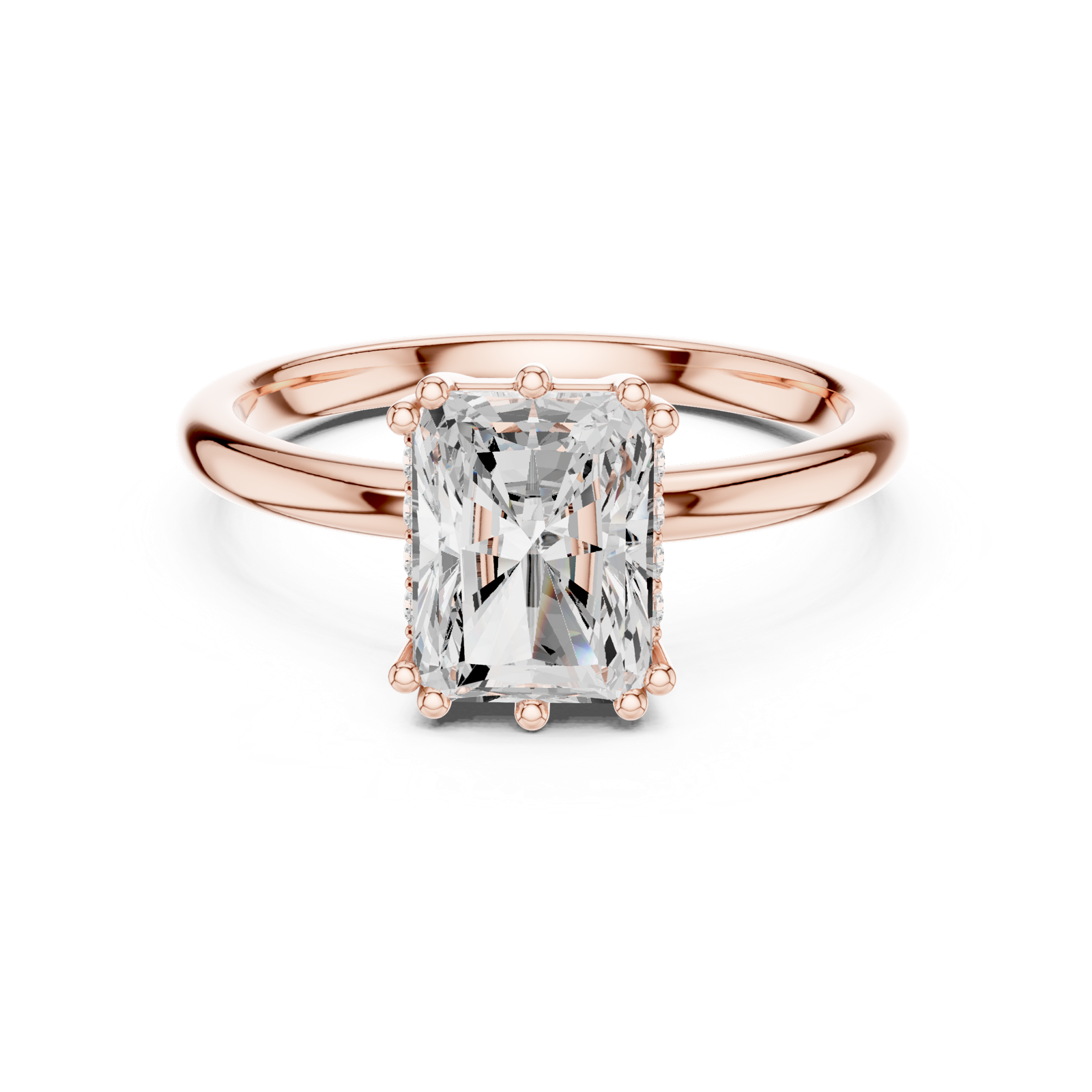 Gold Ring DDLR-930, Rose Gold, view 4