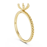 Gold Jewelry L36-15, Round center stone, Yellow Gold, view 1