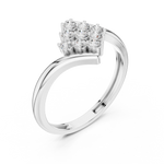 Gold Ring ALR-139, White Gold, view 2
