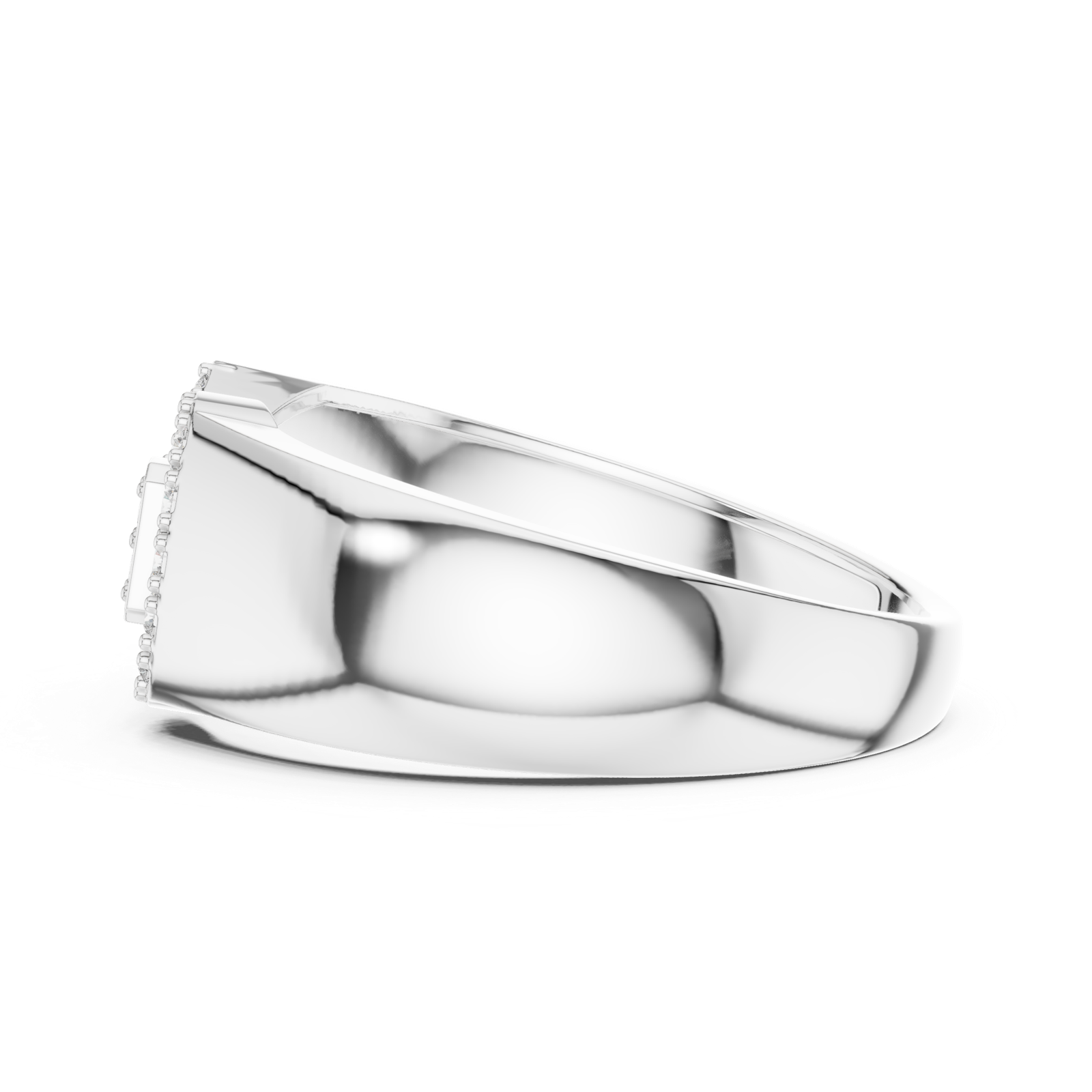 Gold Ring LR-01 (40), White Gold, view 3