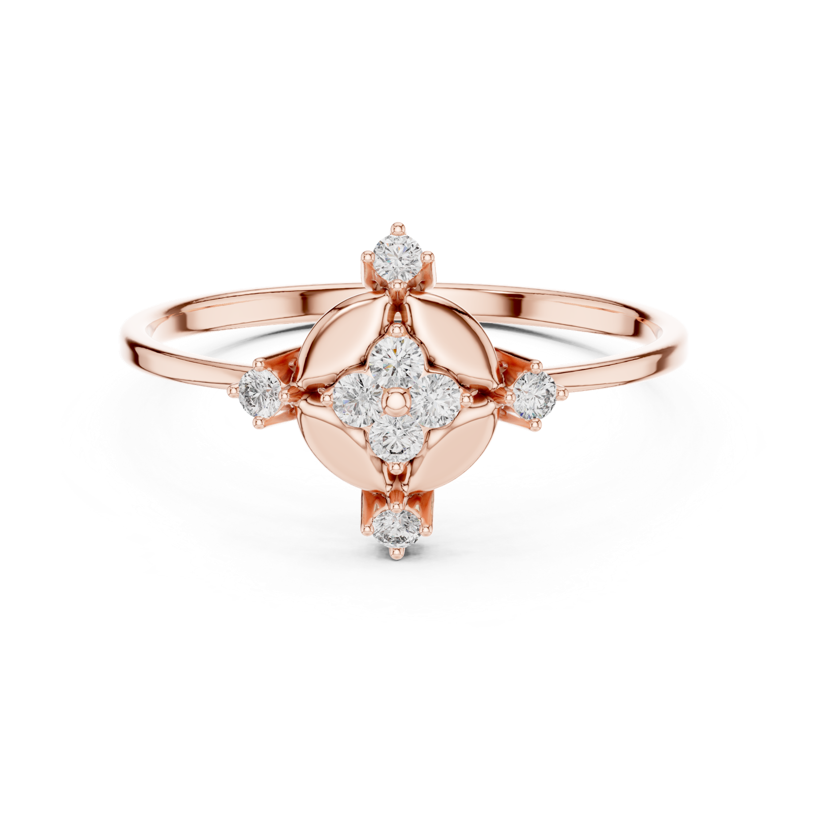 Gold Ring 1 (162), Rose Gold, view 4