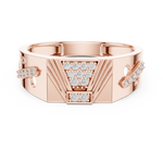 Gold Ring LR-01 (31), Rose Gold, view 4