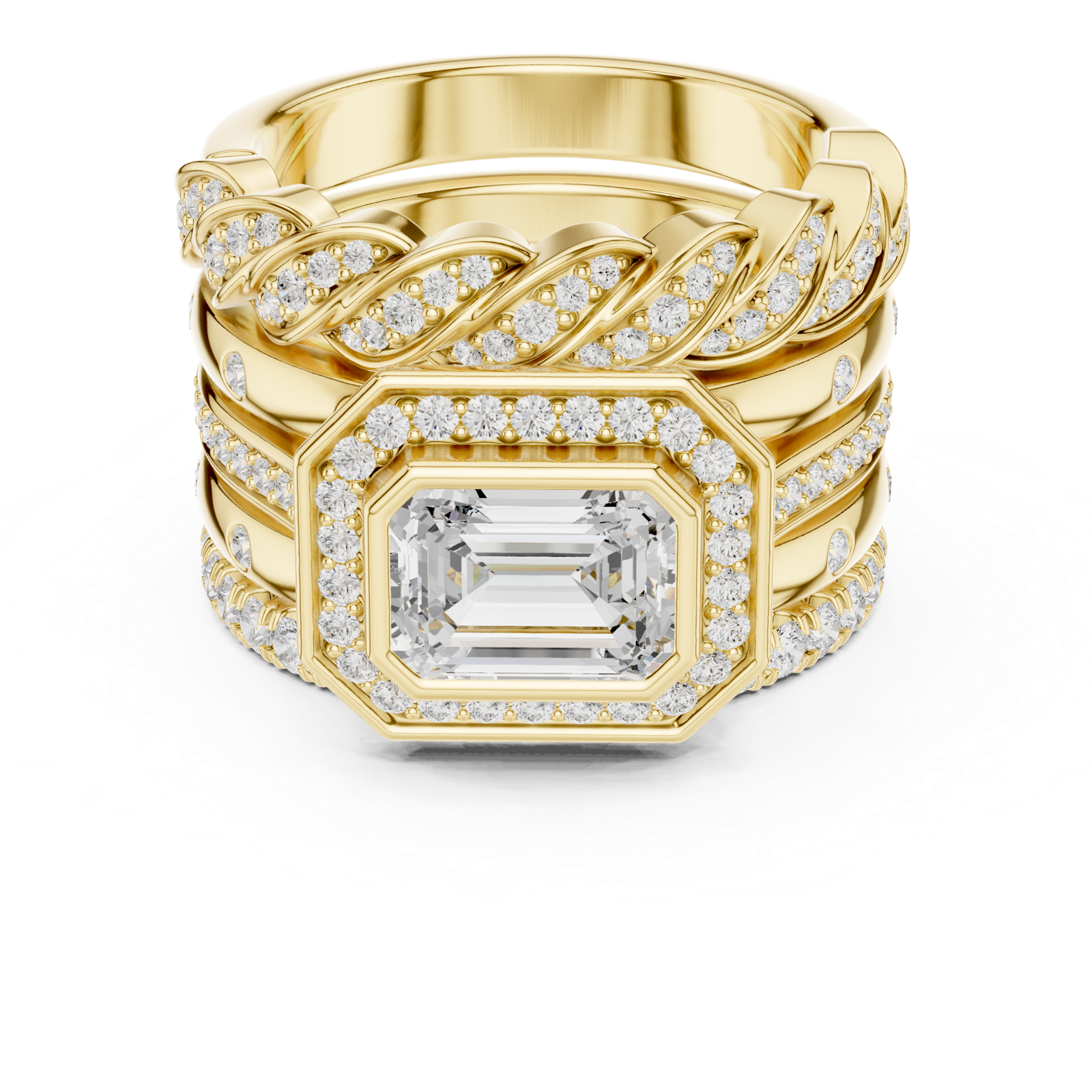 Gold Ring DDLR-849, Yellow Gold, view 4