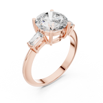 Gold Jewelry L35-67, Round center stone, Rose Gold, view 2