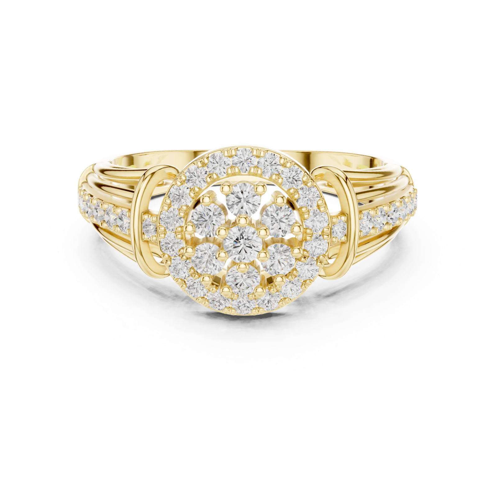 Gold Ring DDLR-762, Yellow Gold, view 4