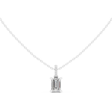 Gold Jewelry DDPO-009, Emerald center stone, White Gold, view 4