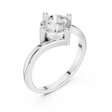 Gold Ring DDLR-804, White Gold, view 2