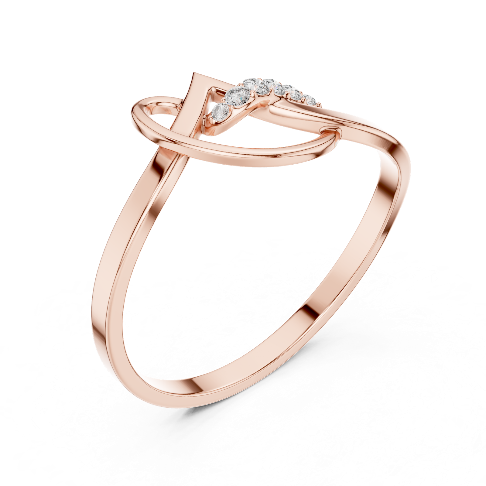 Gold Ring 1 (158), Rose Gold, view 2