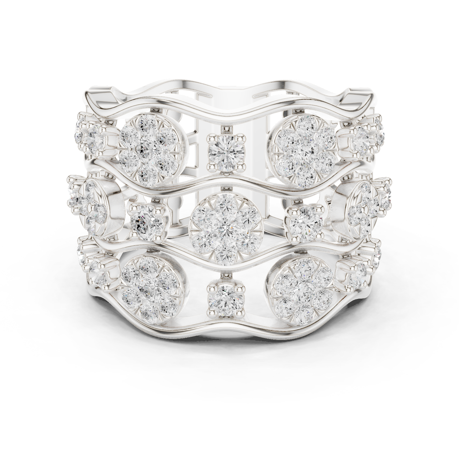 Gold Ring DDLR-813, White Gold