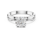 Gold Ring LR-0005, White Gold, view 4