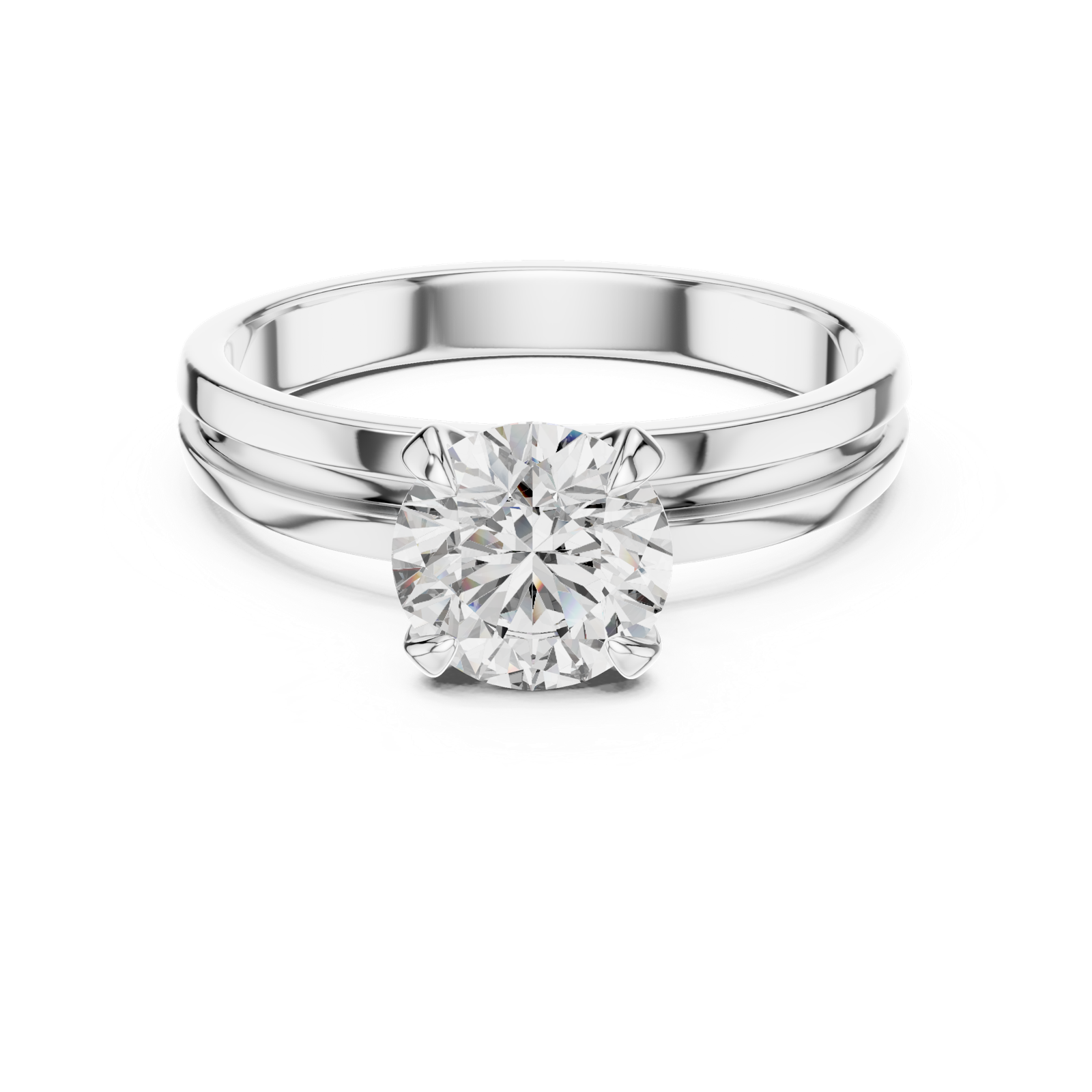 Gold Ring LR-0005, White Gold, view 4