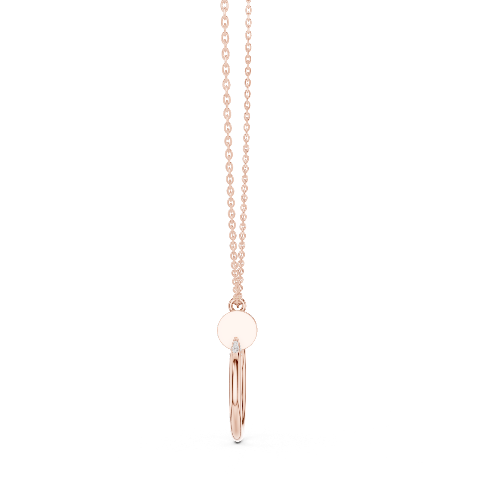 Gold Pendant 12-10001P, Rose Gold, view 3