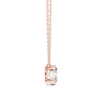 Gold Jewelry DDPO-001, Oval center stone, Rose Gold, view 3