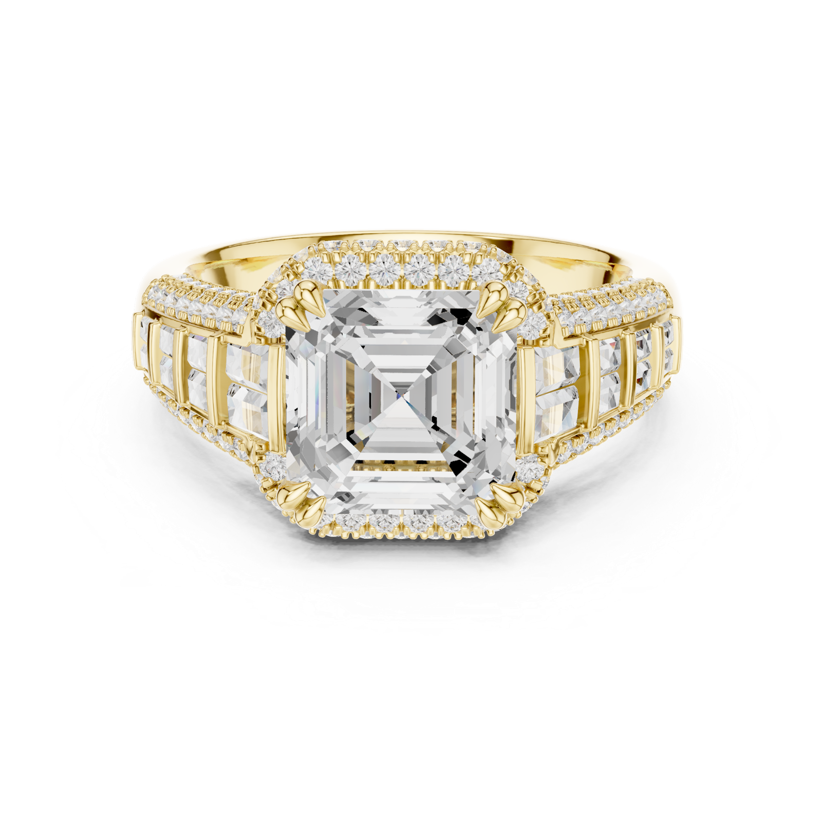 Gold Ring DDLR-262, Yellow Gold, view 4