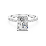 Gold Jewelry L36-16, Radiant center stone, White Gold, view 4