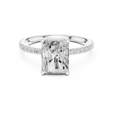Gold Jewelry L36-16, Radiant center stone, White Gold, view 4