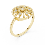 Gold Ring DR-6257, Yellow Gold, view 2
