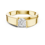 Gold Men's Ring GGR-0025, Yellow Gold, view 4