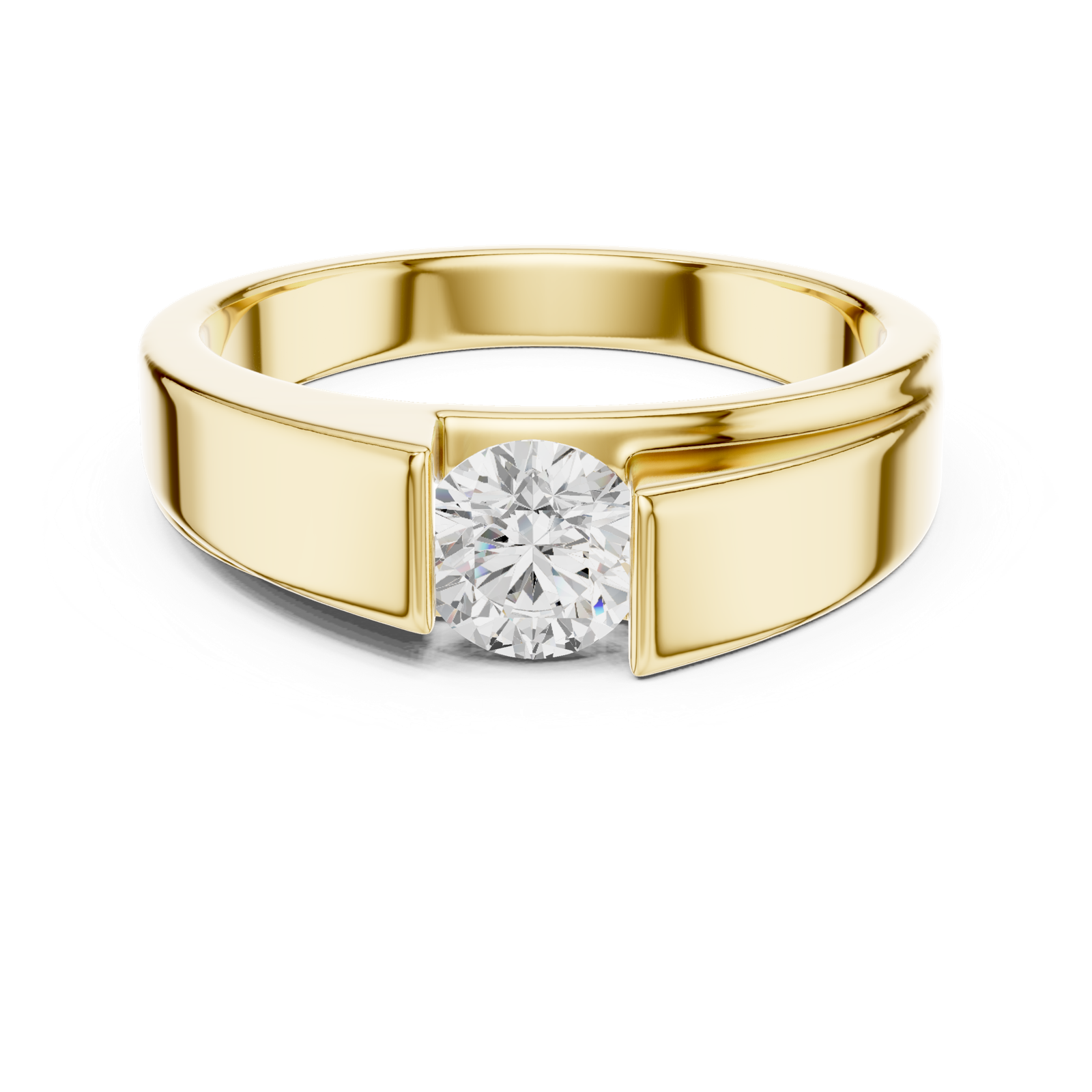 Gold Men's Ring GGR-0025, Yellow Gold, view 4