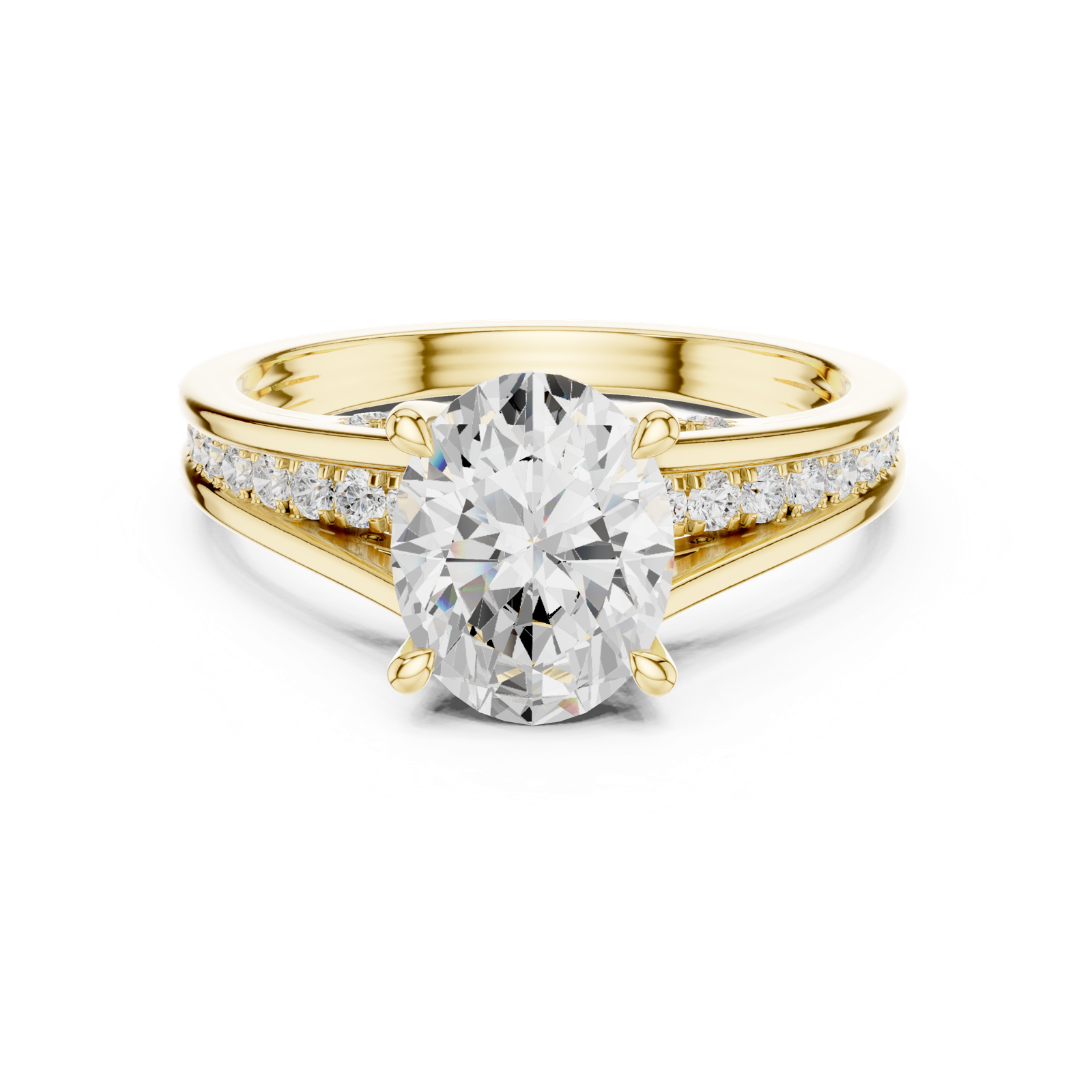 Gold Ring DDLR-995, Yellow Gold, view 4