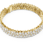 14K Solid Gold Lab Diamond Bracelet, Yellow Gold, view 2