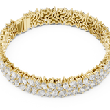 14K Solid Gold Lab Diamond Bracelet, Yellow Gold, view 2