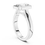 Gold Jewelry L36-3, Radiant center stone, White Gold, view 1
